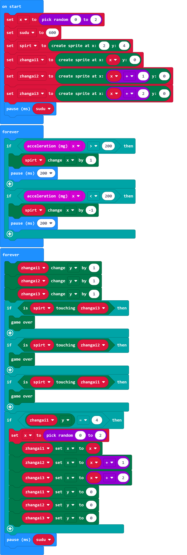 24. case 20：Micro:bit Avoiding Bricks — ELECFREAKS WIKI